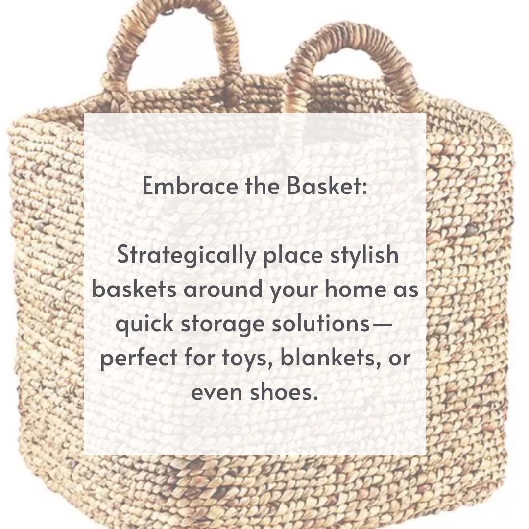 🧺Baskets are a great way to help keep your space less cluttered.

They’re easy for little ones to just put their items in.

Just don’t over do it (hey, it can happen) The more baskets you use the more cluttered a space can get easily.🫟

Use them sparingly, but they are great for quick pick ups!

#organizing #homeorganizing #baskets #organized #makeroomforthegoodstuff