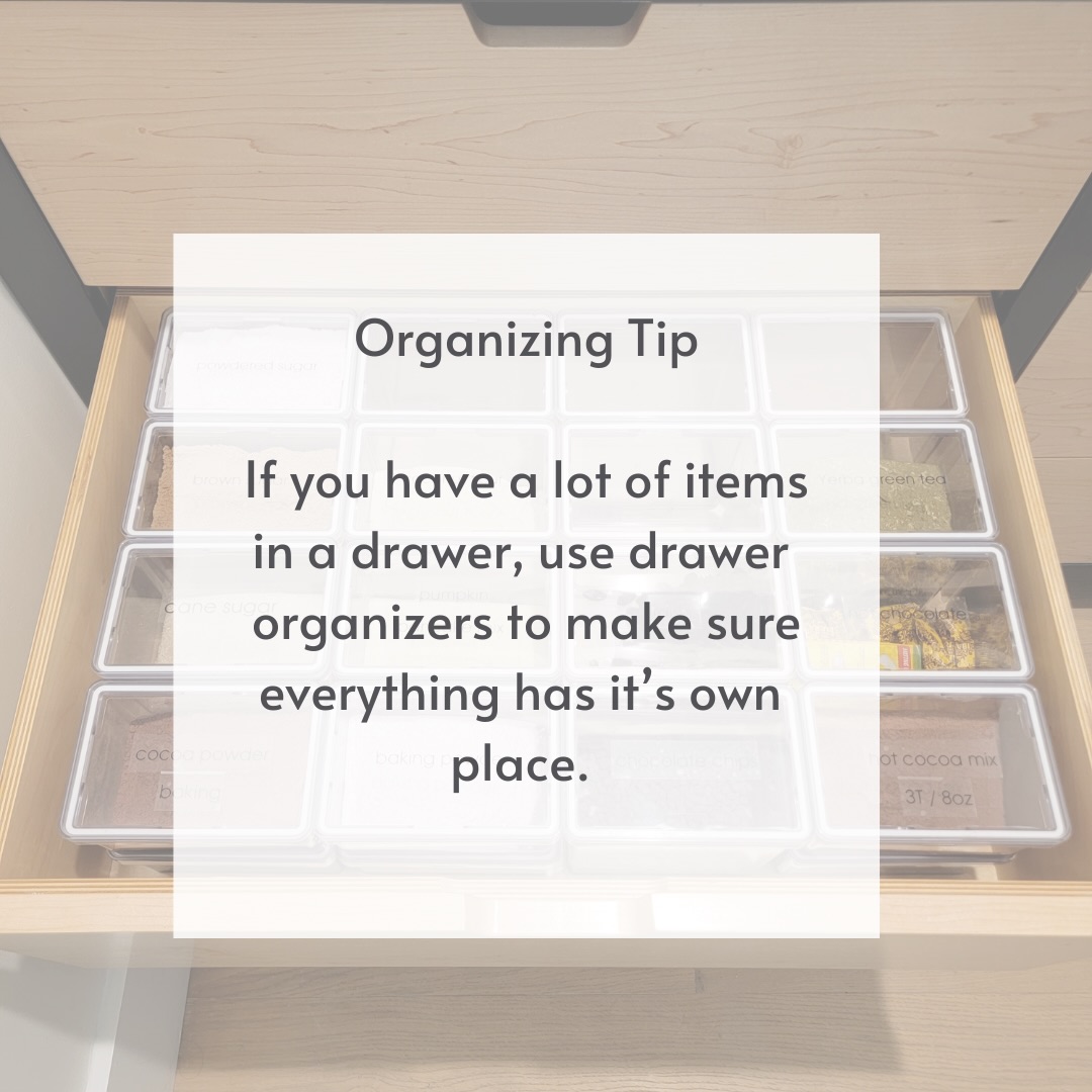 🙃It’s tempting to just shove items into a drawer, out of sight, out of mind!

BUT...

You’ll have to open that drawer and dig around the mess to find what you need.🫠

We love using drawer organizers to keep all the small things in their own space.

😀That way, we open a drawer and tada we grab exactly what we need!

#homeorganizing #organizedhome #organizing #makeroomforthegoodstuff