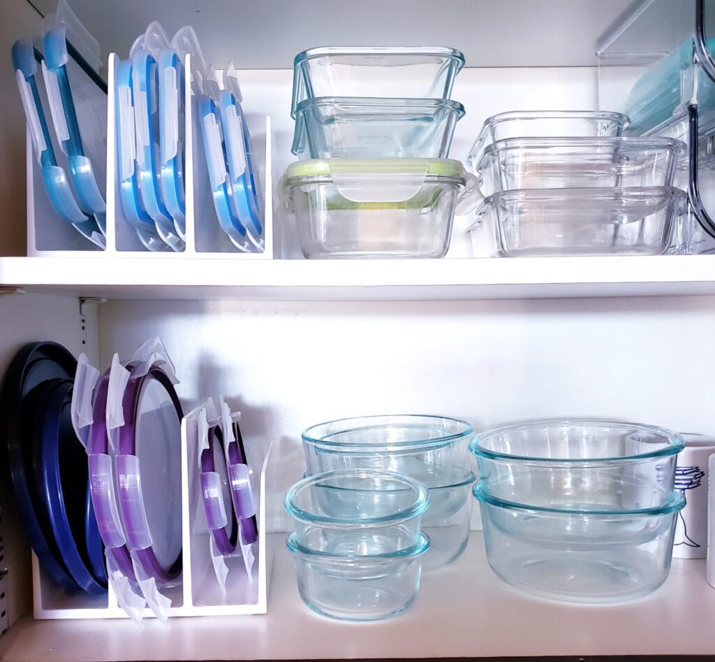 Food Storage Containers With Lids This cabinet has organized food storage containers